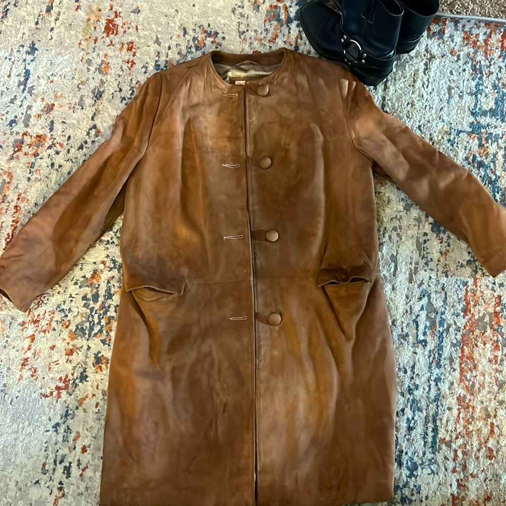 Vintage 70s craftsman Cresco Suede Long Jacket